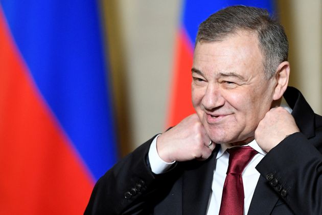 Russian businessman Arkady Rotenberg in Crimea on March 18