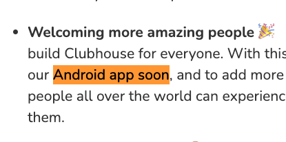 「Android版アプリに開発にも速やかに取り組む」そうです。(一部の文言にハイライトをつけています)