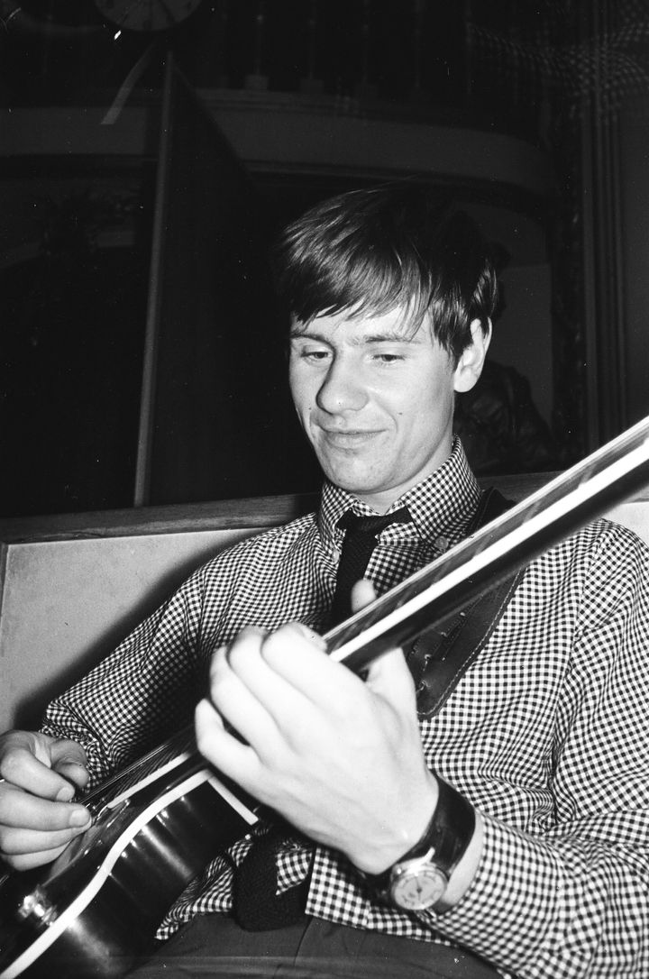 Hilton Valentine of the Animals at a recording session around the release of The House Of The Rising Sun