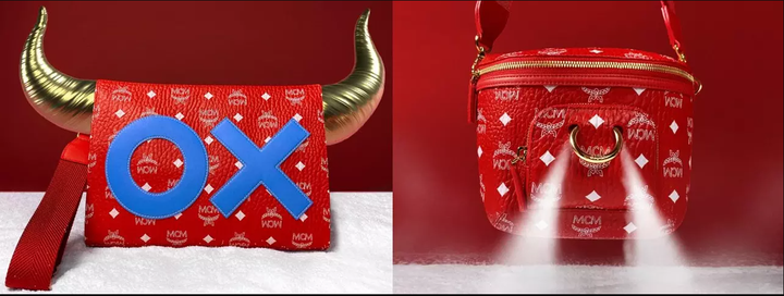 MCM은 'MCM LUNAR NEW YEAR'이란 이름으로 소의 코뚜레를 활용한 제품을 선보였다.
