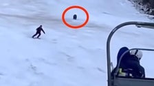 Skier's 'Cool Move' Throws Very Determined Bear Off His Trail 2 6017b7142800005c00974ff6