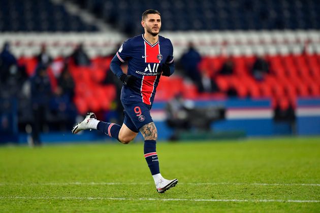 L'attaquant du PSG Mauro Icardi lors d'un match contre Bordeaux au Parc des Princes le 28 novembre 2020 à Paris.
