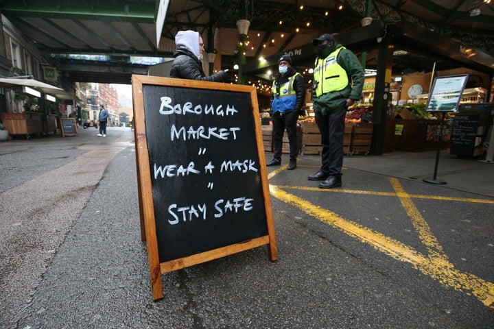 The entrance to Borough Market, London. 