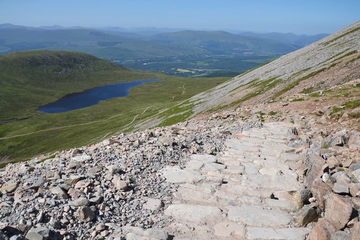 A path to the Ben Nevis summit - the highest mountain in the United Kingdom