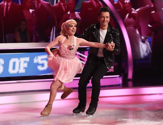 Graham Bell and skating partner Karina Manta during Sunday's Dancing On Ice live show