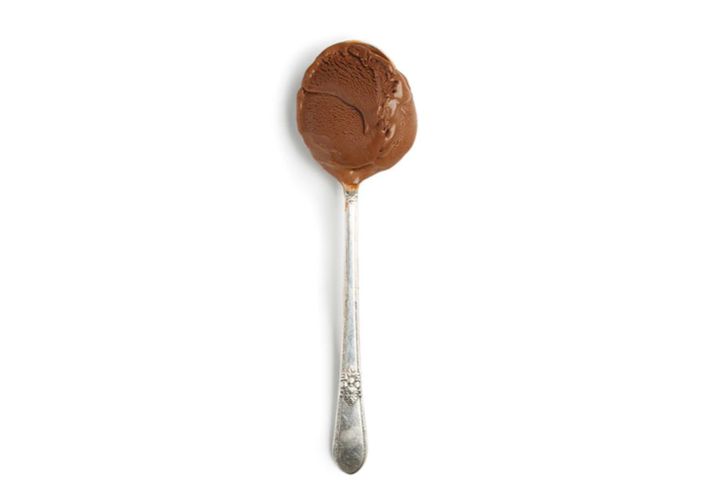 A spoonful of Jeni's Milkiest Chocolate.