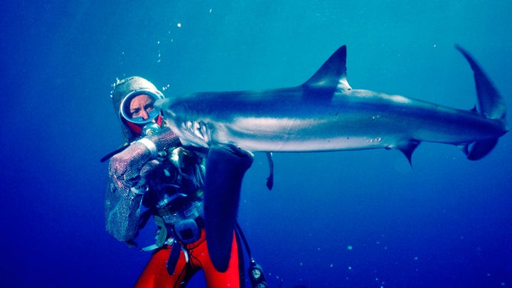 Valerie Taylor in "Playing with Sharks."