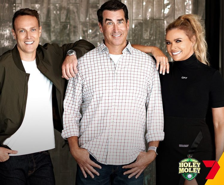 'Holey Moley' stars Matt Shirvington, Rob Riggle and Sonia Kruger 