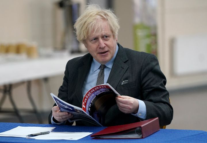 Boris Johnson, not reading the science.