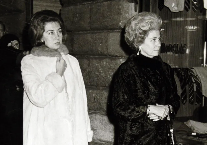 La reina Sofía y la reina Federica en la década de los 60.