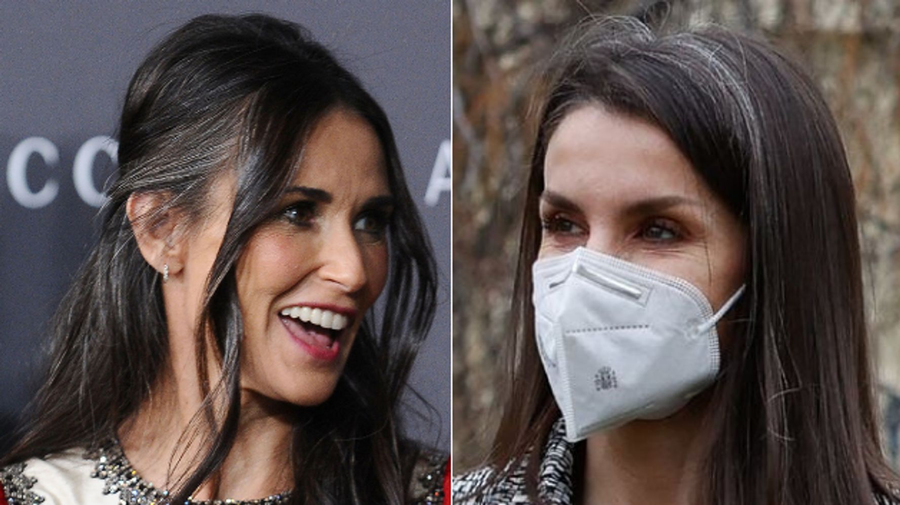 La reina Letizia, Demi Moore y otras famosas que lucen sus canas con