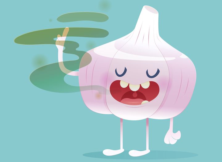 Garlic isn't just bad for your breath — it can sweat out of your skin's pores, too.