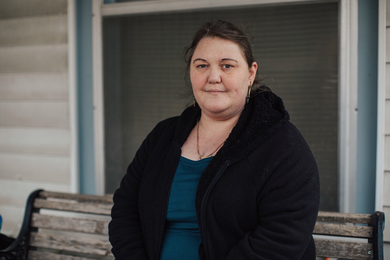 Tami Burch on her front porch.