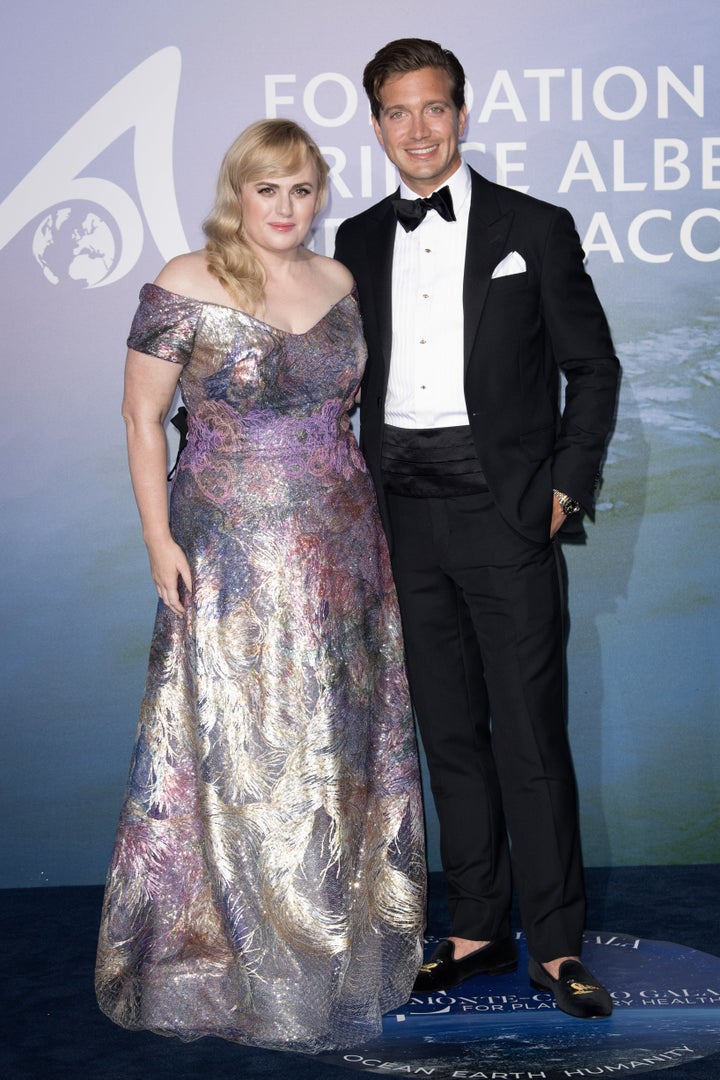 Rebel Wilson and Jacob Busch attend the Monte-Carlo Gala for Planetary Health on September 24 in Monte-Carlo, Monaco.