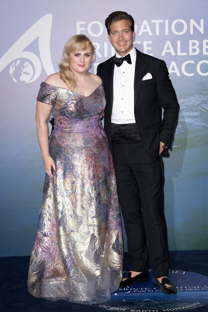 Rebel Wilson and Jacob Busch attend the Monte-Carlo Gala For Planetary Health on September 24, 2020 in Monte-Carlo, Monaco. 