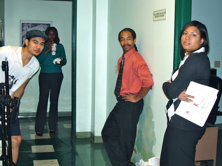 Some of the cast and crew of "Awkward Black Girl."