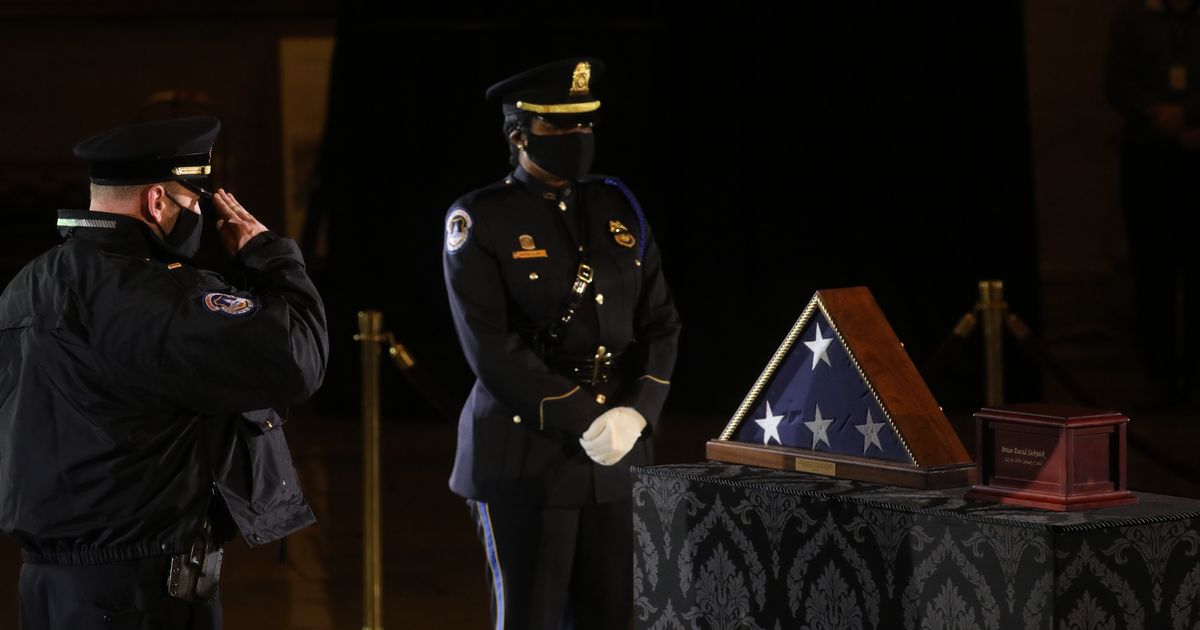 Capitol Police Officer Who Died After Far-Right Riot Lies In Honor