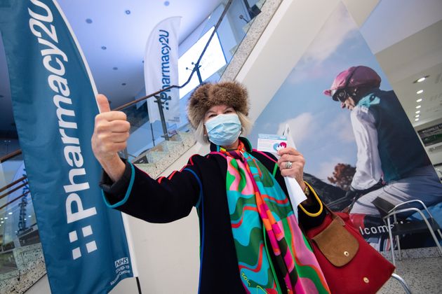 Wendy Milbank, aged 75, from Newmarket, after receiving the Oxford/Astrazeneca vaccine last month.