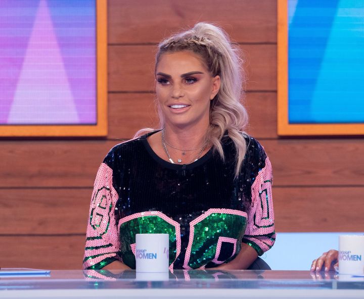 Katie Price during an appearance on Loose Women in 2019.