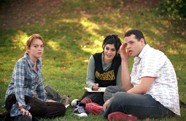 Lindsay Lohan, Lizzy Caplan and Daniel Franzese in Mean Girls