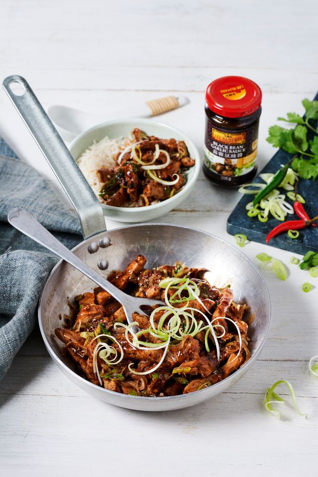 Ken Hom's Stir-fried Pork with black bean garlic sauce