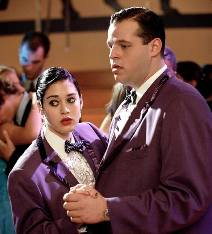 Janis and Damian at the high school dance