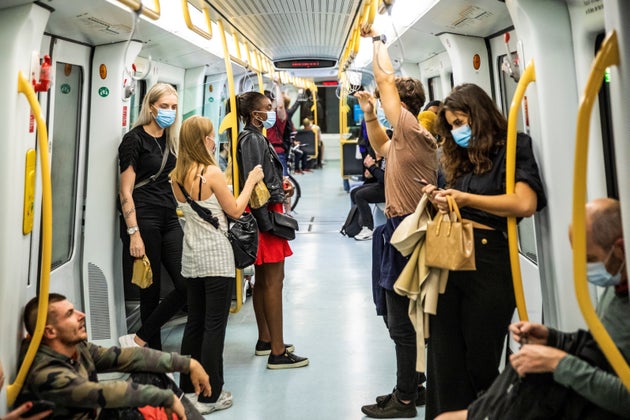 Photo d'illustration: Le 22 août 2020, les danois devaient porter un masque dans le métro à Copenhague, au Danemark pour limiter la propagation du Covid-19