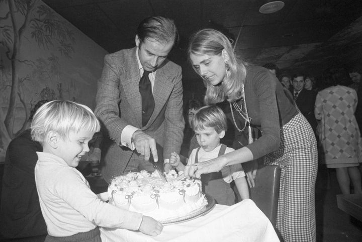 Hunter Biden and his brother Beau Biden are seen in 1972 as children with their parents, then-Senator-elect Joseph Biden and 