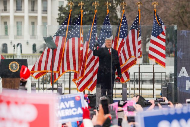 Donald Trump holds a rally to contest the certification of the presidential election results on January 6.