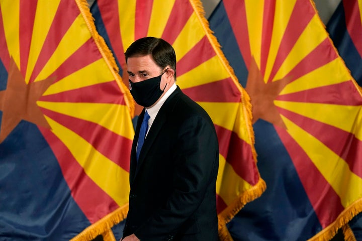Arizona Gov. Doug Ducey is among the Republicans who is facing challenges from within his own party to emergency executive powers, even though Ducey has been comparably hesitant to use his authority during the COVID-19 pandemic.