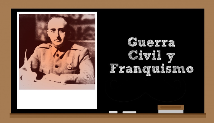 Pizarra con estudios de Memoria Histórica.