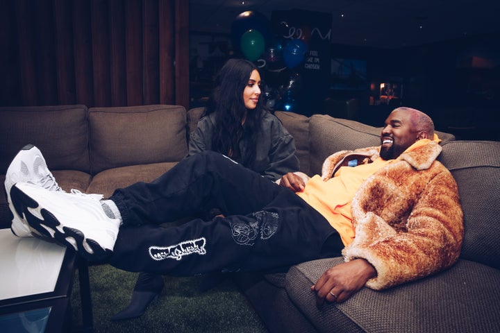 Kim Kardashian y Kanye West en diciembre de 2018.