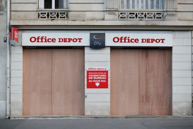 Un magasin Office Depot à Paris, alors que l