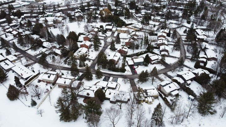 An aerial view of houses in Kanata, a suburb of Ottawa. The region has seen a 12-per-cent jump in the average house price in one month.