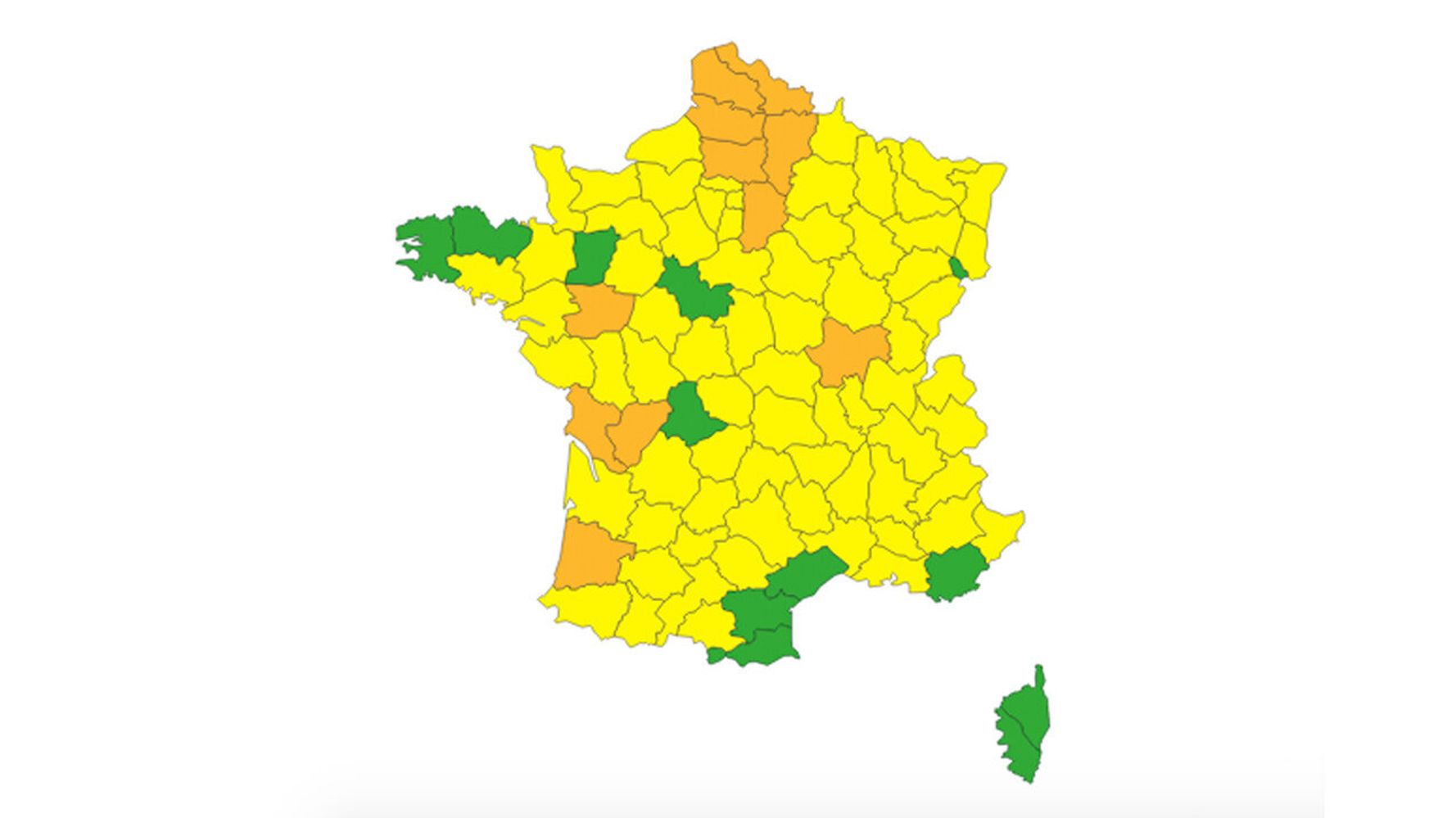 Meteo France Place 11 Departements En Vigilance Orange Le Huffpost