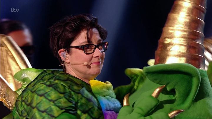 Sue Perkins was behind the mask