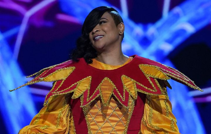 Gabrielle was revealed to be The Masked Singer's Harlequin