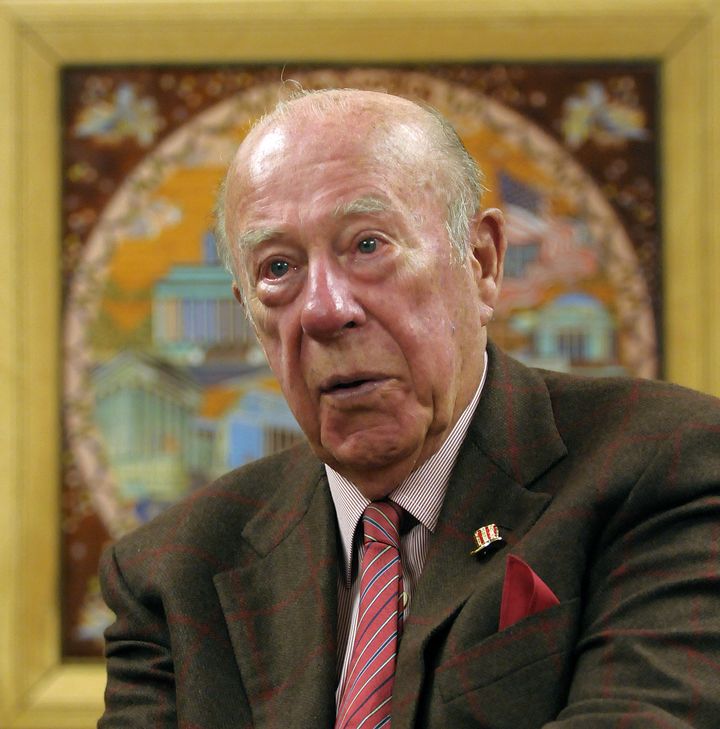 Former Secretary of State George P. Shultz died at the age of 100. (Photo by Axel Koester/Corbis via Getty Images)