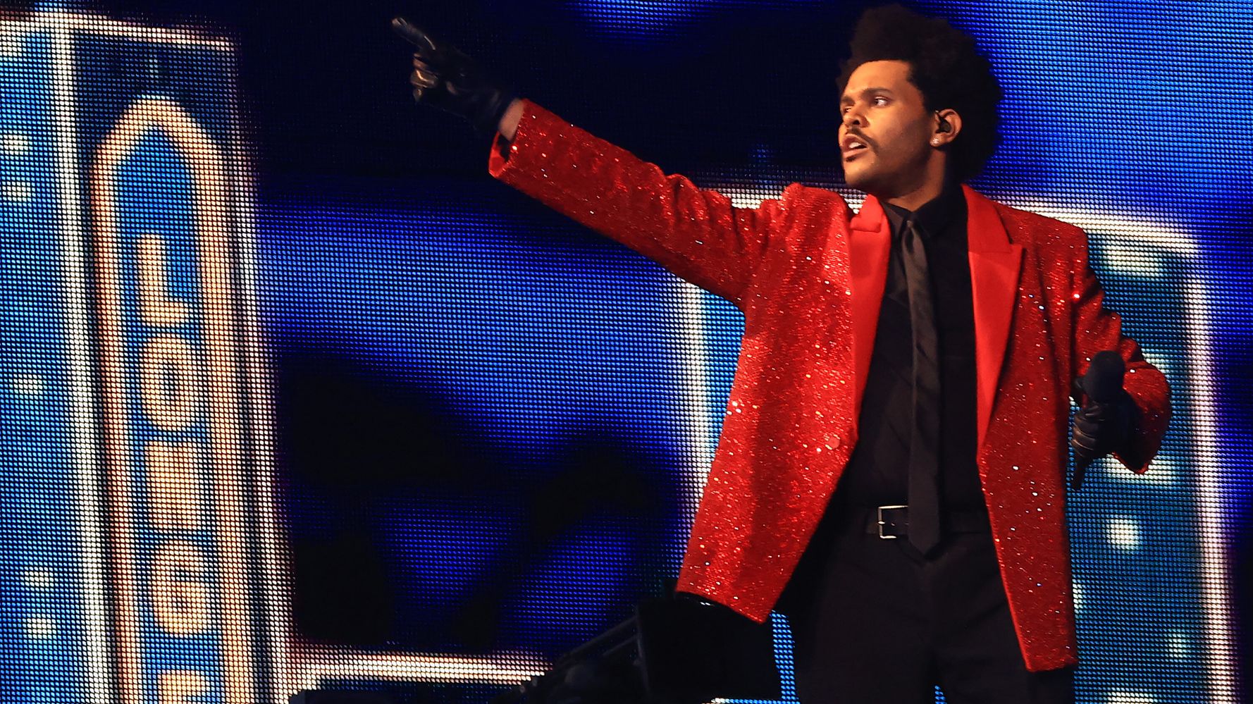 The Weeknd Super Bowl Red Blazer