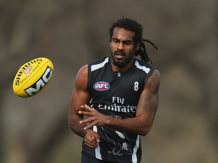 Heritier Lumumba played 199 games with the Magpies from 2005-14. 