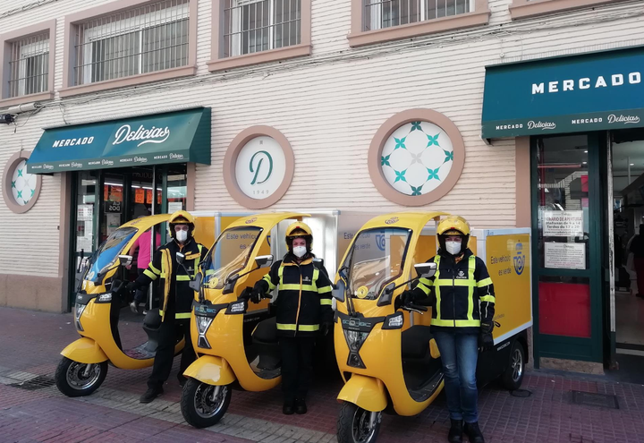 Correos reparte productos de los mercados de abastos de Zaragoza