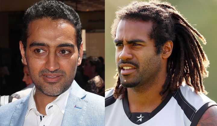 A 2017 clip shows ‘The Project’ presenters Waleed Aly and Peter Helliar dismissing Lumumba’s account of racism at Collingwood Football Club. 