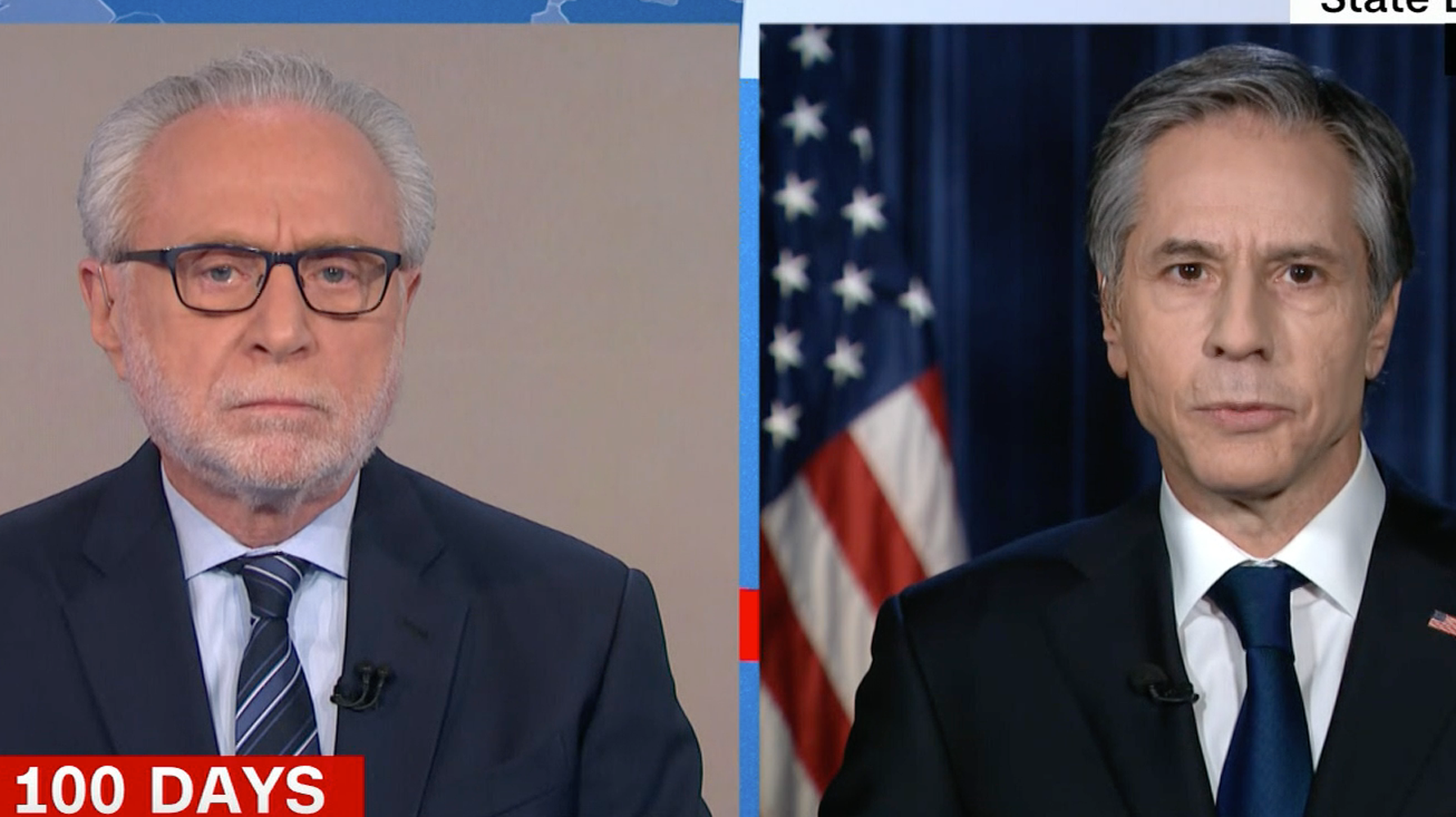 wolf blitzer antony blinken ile ilgili görsel sonucu