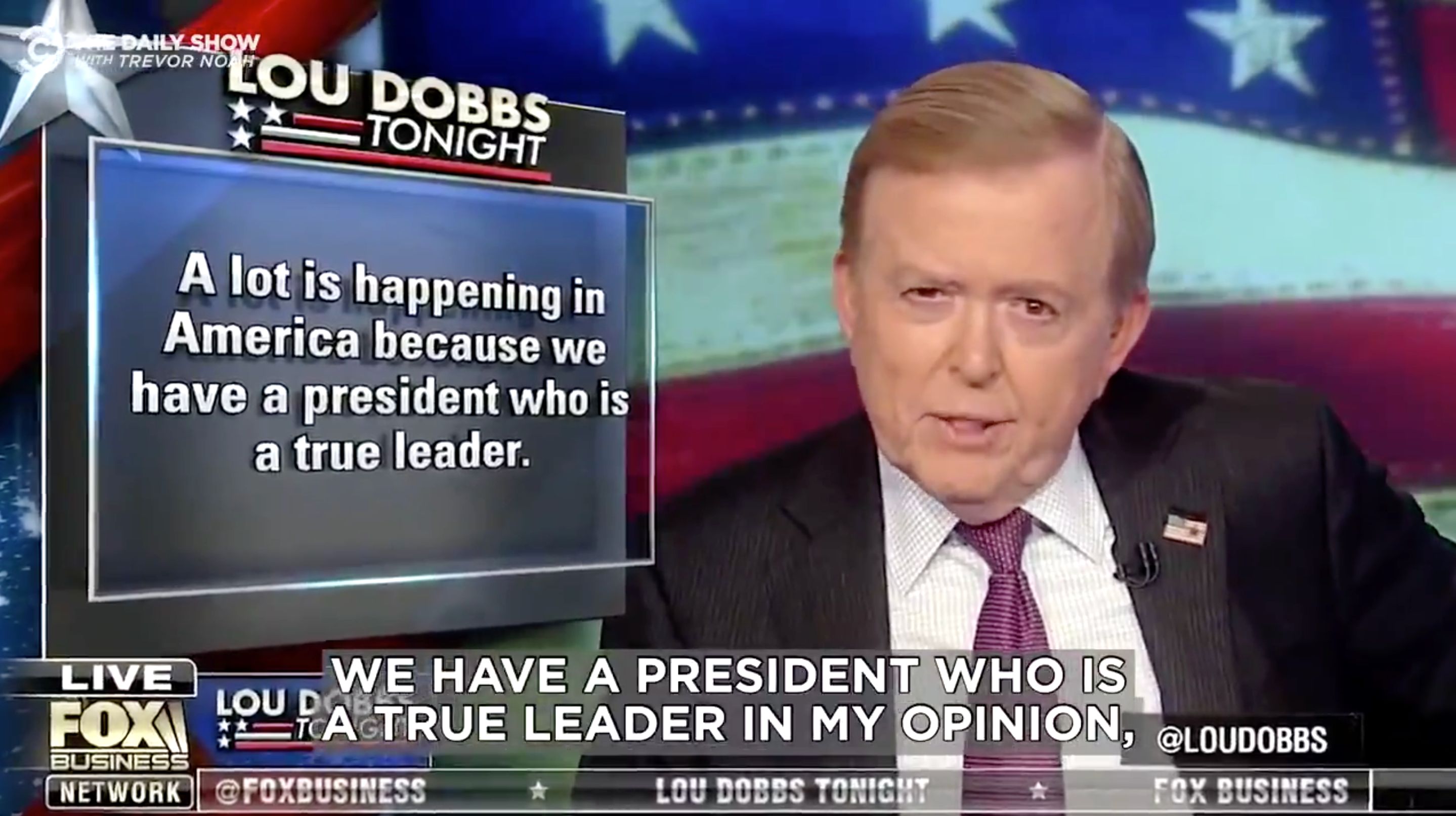 The Daily Show Bids Farewell To Lou Dobbs With Mashup Of His Most   6022262c250000680f91b27a 