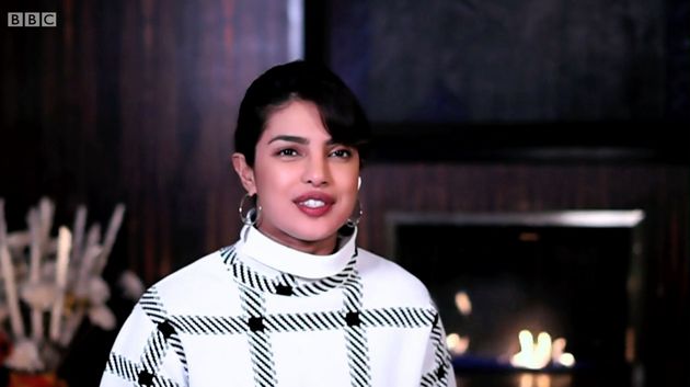 Priyanka Chopra speaking from her home in California.