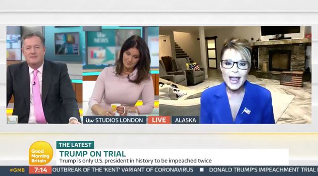 Susanna Reid's face says it all as Sarah Palin says her piece.