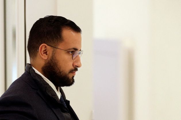 Alexandre Benalla au tribunal de Paris, le 19 février 2019, lors d'une audition avec les juges d'instruction.