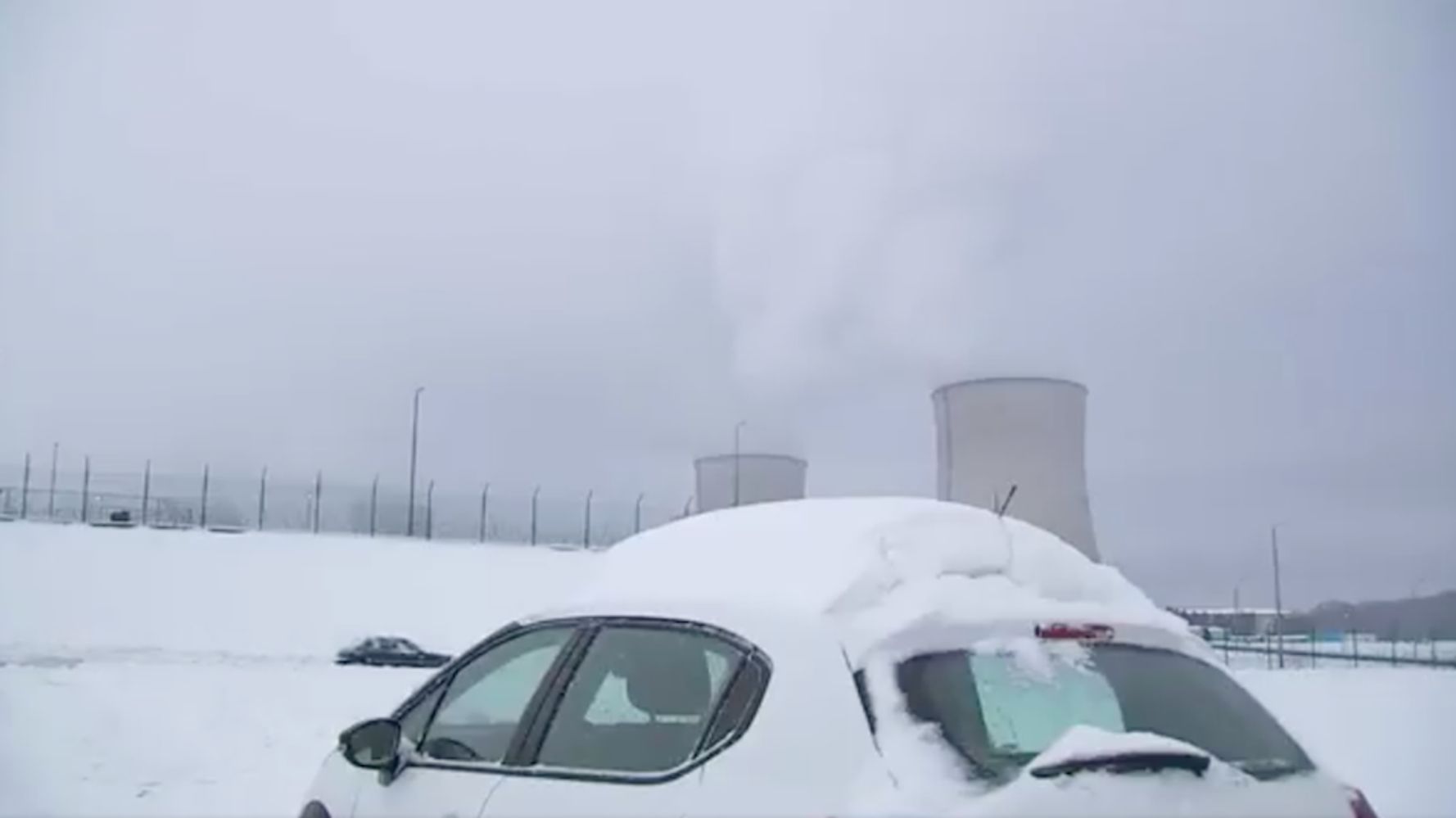 À Cattenom en Moselle, les fortes neiges sont d'origine... nucléaire