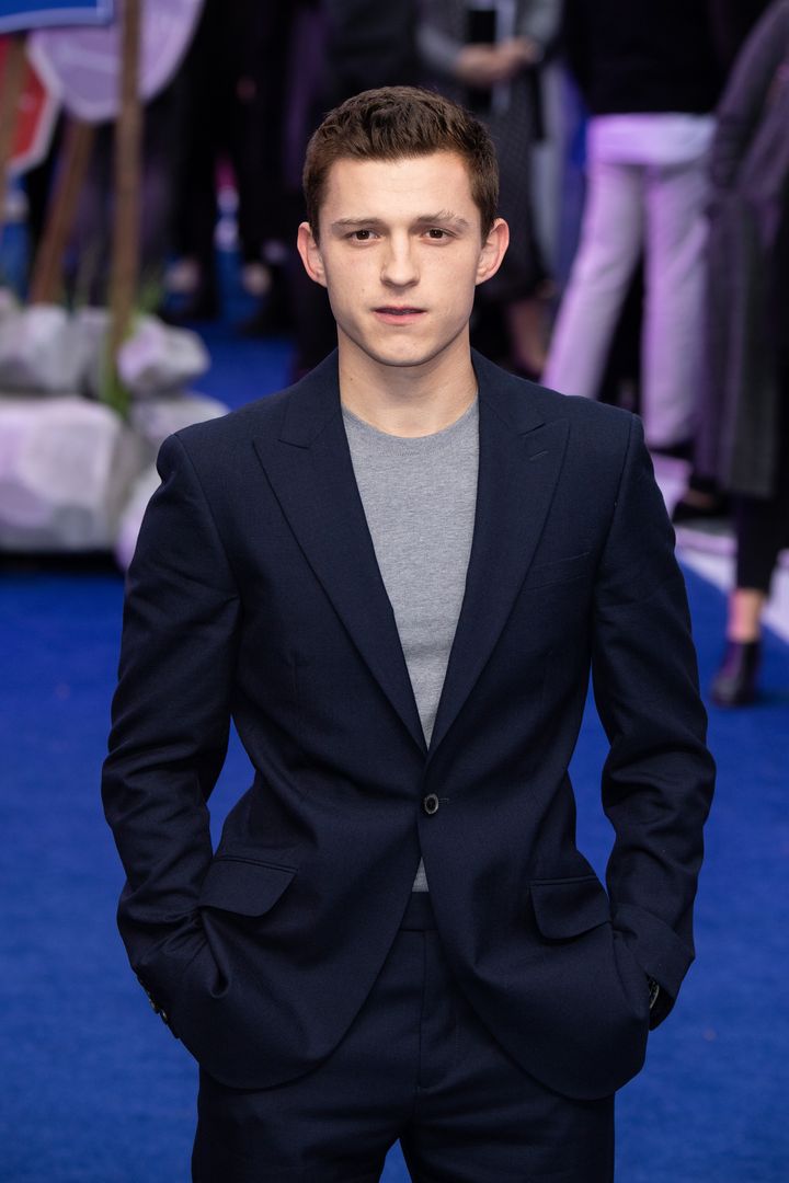 Tom Holland pictured at the Onward premiere last year, back when he still wore trousers