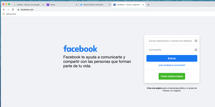 Pestañas Internet.